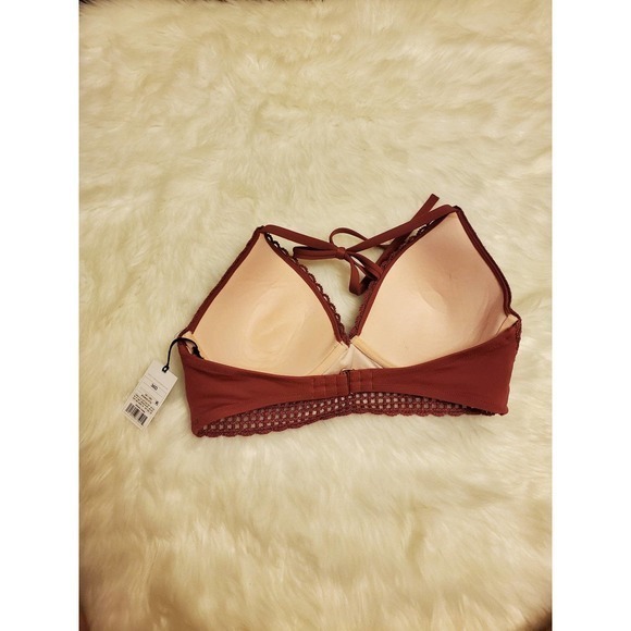 Shade & Shore Bikini‎ Top Lightly Lined Wood Rose Color Size 36D NWT - Picture 2 of 6